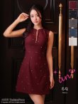 ワインレッド モデル：るな　身長：159cm　着用サイズ：Sサイズ