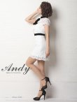 画像12: 【Andy ANDY Fashion Press 12 COLLECTION 07】フラワーレース/ ブローチ付き/ 半袖/ ハイネック/ タイト/ ミニドレス/ キャバドレス[OF05] (12)