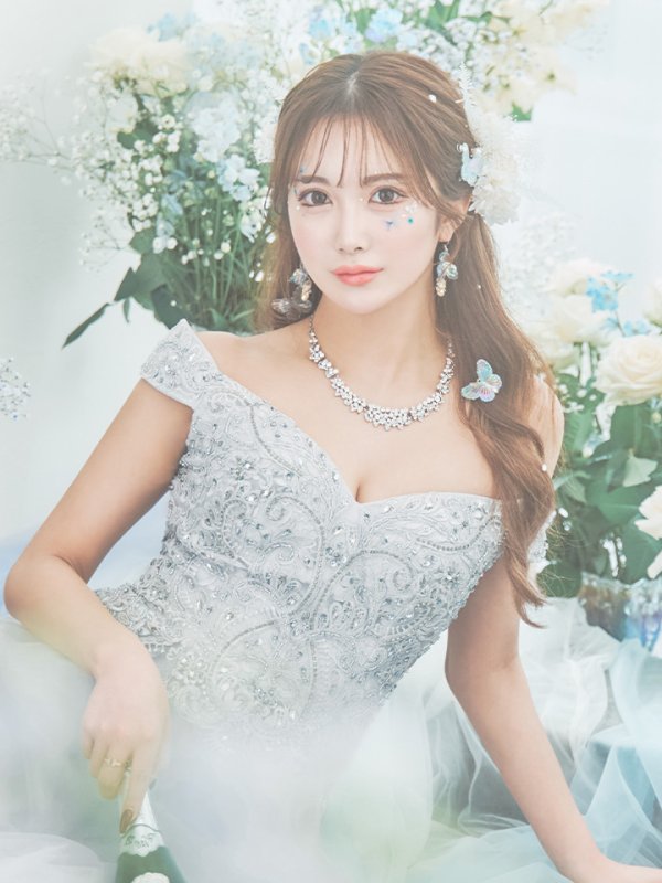 画像9: 【ノエル/関西コレクション着用】【Lip line/リップライン】オフショル/ ビジュー/ チュール/ Aライン/ ロング/ キャバドレス long[HC03] (9)