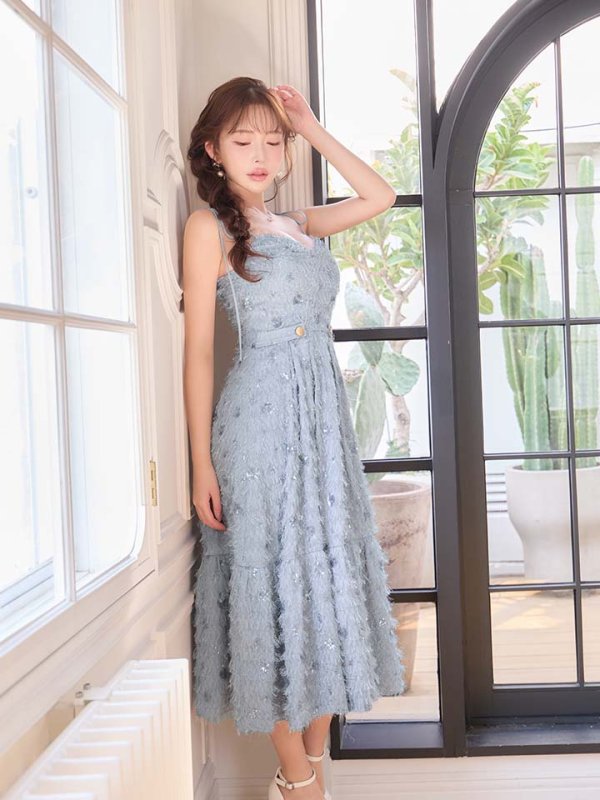 ブルーグレー　モデル：りな　身長：160cm　着用サイズ：Sサイズ