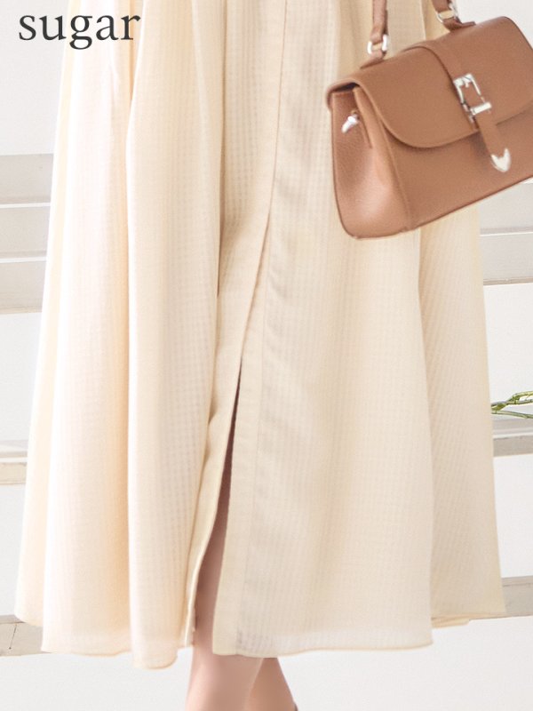 クリームイエロー モデル:りな 身長:160cm 着用サイズ:Sサイズ