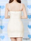 画像9: XSサイズあり【ROBE de FLEURS/ローブドフルール】 ツイード/ リボン/ ビジュー/ キャミソール/ タイト/ ミニドレス/ キャバドレス[OF2] (9)