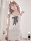 画像8: 【XSサイズあり】【ROBE de FLEURS/ローブドフルール】セットアップ/チェックツイード/スカートパンツ/ミニドレス /キャバドレス[OF2] (8)