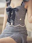 画像21: 【XSサイズあり】【ROBE de FLEURS/ローブドフルール】セットアップ/チェックツイード/スカートパンツ/ミニドレス /キャバドレス[OF2] (21)