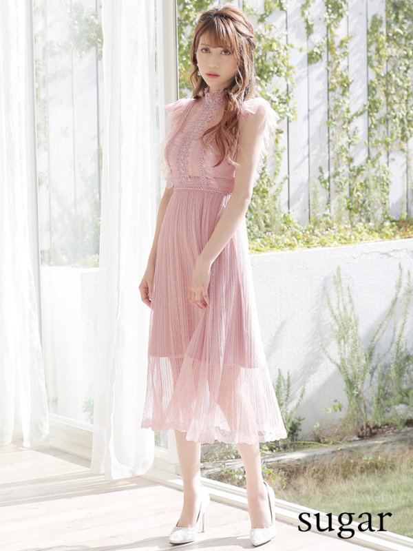 画像4: 即日発送!!【ROBE de FLEURS/ローブドフルール】ドットチュール/ アンティーク/ マキシドレス/ ワンピース/ キャバドレスlong[OF08] (4)