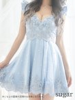 画像3: 【ROBE de FLEURS/ローブドフルール】立体フラワー/ パールチュール/ フレア/ ミニドレス/ キャバドレス[OF2] (3)