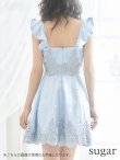 画像4: 【ROBE de FLEURS/ローブドフルール】立体フラワー/ パールチュール/ フレア/ ミニドレス/ キャバドレス[OF2] (4)