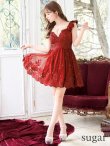 画像12: 【ROBE de FLEURS/ローブドフルール】立体フラワー/ パールチュール/ フレア/ ミニドレス/ キャバドレス[OF2] (12)