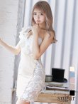 画像1: XSサイズあり【ROBE de FLEURS/ローブドフルール】3Dフラワー/ アシンメトリー/ シアー/ タイト/ ミニドレス/ キャバドレス[OF2] (1)