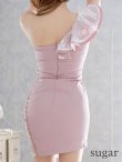 画像6: XSサイズあり【ROBE de FLEURS/ローブドフルール】3Dフラワー/ アシンメトリー/ シアー/ タイト/ ミニドレス/ キャバドレス[OF2] (6)