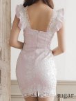 画像8: 【ROBE de FLEURS/ローブドフルール】サイドレース切替/ フラワー刺繍レース/ タイトミニ/ ミニドレス/ キャバドレス[OF2] (8)