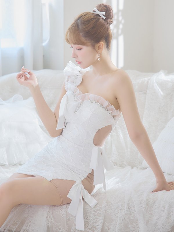 画像5: XSサイズあり【ROBE de FLEURS/ローブドフルール】ジュエリー/ リボン/ タイト/ ミニドレス/ キャバドレス[OF08] (5)