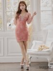 画像22: XSサイズあり【ROBE de FLEURS/ローブドフルール】長袖/ 袖あり/ チュールスリーブ/ スカラップカット/ ミニドレス/ キャバドレス[OF08] (22)