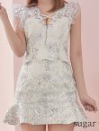 画像9: XS〜Lサイズあり【ROBE de FLEURS/ローブドフルール】セットアップ/ スカートパンツ/ フロントクロス/ フリル/ ミニドレス/ キャバドレス[OF2] (9)