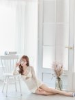 画像7: 【ROBE de FLEURS/ローブドフルール】バストカット/ レース/ ビジュー/ リボン/ 長袖 / 袖あり/ タイト/ ミニドレス/ キャバドレス[OF2] (7)