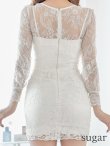 画像11: 【ROBE de FLEURS/ローブドフルール】バストカット/ レース/ ビジュー/ リボン/ 長袖 / 袖あり/ タイト/ ミニドレス/ キャバドレス[OF2] (11)