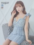 画像1: XSサイズあり【ROBE de FLEURS/ローブドフルール】ラメツイード/ 大粒ビジュー/ フリル/ タイト/ ミニドレス/ キャバドレス[OF2] (1)