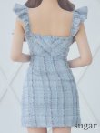 画像9: XSサイズあり【ROBE de FLEURS/ローブドフルール】ラメツイード/ 大粒ビジュー/ フリル/ タイト/ ミニドレス/ キャバドレス[OF2] (9)