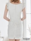 画像9: 【ROBE de FLEURS/ローブドフルール】ビジュー/ サイドシアー/ レース/ 立体フラワー/ ノースリーブ/ タイト/ ミニドレス/ キャバドレス[OF2] (9)