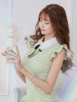 画像6: XSサイズあり【ROBE de FLEURS/ローブドフルール】ラメツイード/ リボン/ 襟付き/ フリル/ ワンピース/ ミニドレス/ キャバドレス[OF2] (6)