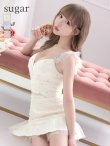 画像3: XSサイズあり【ROBE de FLEURS/ローブドフルール】スパンコール/ ドットチュール/ セットアップ/ノースリーブ/ フリル/ ミニドレス/ キャバドレス[OF2] (3)