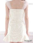 画像13: XSサイズあり【ROBE de FLEURS/ローブドフルール】スパンコール/ ドットチュール/ セットアップ/ノースリーブ/ フリル/ ミニドレス/ キャバドレス[OF2] (13)
