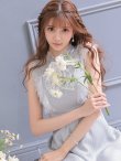画像3: XS〜Lサイズあり【ROBE de FLEURS/ローブドフルール】レース/ ビジュー/ サマーツイード/ Aライン/ フレア/ ノースリーブ/ ミニドレス/ キャバドレス[OF2] (3)