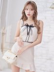 画像5: XS〜Lサイズあり【ROBE de FLEURS/ローブドフルール】 チュールリボン/ ツイード / ノースリーブ/ セットアップ/ ミニドレス/ キャバドレス[OF2] (5)