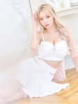 画像14: XSサイズあり【ROBE de FLEURS/ローブドフルール】フロントリボン/ セットアップ/ キャミソール/ ジャガード/ フレア/ ミニドレス/ キャバドレス[OF2] (14)