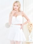 画像15: XSサイズあり【ROBE de FLEURS/ローブドフルール】フロントリボン/ セットアップ/ キャミソール/ ジャガード/ フレア/ ミニドレス/ キャバドレス[OF2] (15)