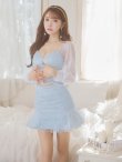 画像27: XSサイズあり【ROBE de FLEURS/ローブドフルール】スパンコール/ ドットチュール/ 袖あり/ 長袖/ セットアップ/ ビジュー/ フレア/ ミニドレス/ キャバドレス[OF2] (27)