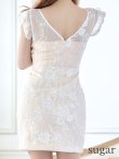 画像9: 即日発送【ROBE de FLEURS/ローブドフルール】フラワーレース/ 立体フラワー/ カットデザイン/ ビジュー/ タイト/ ミニドレス/ キャバドレス[OF2] (9)