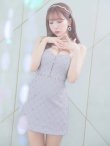 画像6: XSサイズあり【ROBE de FLEURS/ローブドフルール】クリスタルビジュー/ フロントジップ/ キャミソール/ ミニドレス/ キャバドレス[OF2] (6)