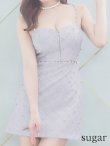 画像10: XSサイズあり【ROBE de FLEURS/ローブドフルール】クリスタルビジュー/ フロントジップ/ キャミソール/ ミニドレス/ キャバドレス[OF2] (10)