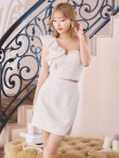 画像5: XSサイズあり【ROBE de FLEURS/ローブドフルール】フリルワンショルダー/ ビジュー/ ラメツイード/ タイト/ セットアップ/ ミニドレス/ キャバドレス[OF2] (5)