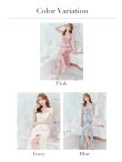 画像25: XSサイズあり【ROBE de FLEURS/ローブドフルール】マーメイド/ レース/ オーガンジー/ バストチャーム/ フリルショルダー/ セットアップ/ ひざ丈/ ミディアムドレス/ キャバドレス[OF2] (25)