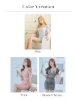 画像35: XSサイズあり【ROBE de FLEURS/ローブドフルール】ギンガムチェック/ レース/ ビジュー/ セットアップ/ 半袖/ 袖あり/ ミニドレス/ キャバドレス[OF08] (35)