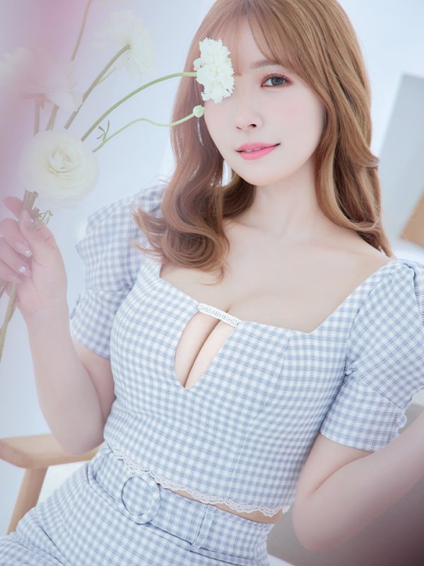 画像10: XSサイズあり【ROBE de FLEURS/ローブドフルール】ギンガムチェック/ レース/ ビジュー/ セットアップ/ 半袖/ 袖あり/ ミニドレス/ キャバドレス[OF08] (10)