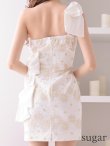画像13: XSサイズあり【ROBE de FLEURS/ローブドフルール】フラワーレース/ リボンワンショルダー/ アシンメトリー/ ビジュー/タイト/ ミニドレス/ キャバドレス[OF2] (13)