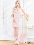 画像7: XSサイズあり【ROBE de FLEURS/ローブドフルール】ドットチュールリボン/ ツイード/ キャミソール/ バストジップ/ タイト/ ミニドレス/ キャバドレス[OF2] (7)