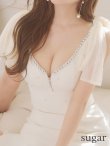 画像10: XSサイズあり【ROBE de FLEURS/ローブドフルール】オーガンジーリボン/ デコルテビジュー/ ノースリーブ/ フレア/ セットアップ/ ミニドレス/ キャバドレス[OF2] (10)