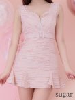 画像10: XSサイズあり【ROBE de FLEURS/ローブドフルール】サマーツイード/ フリル裾/ マーメイド/ フロントジップ/ ドットチュール/ ミニドレス/ キャバドレス[OF2] (10)