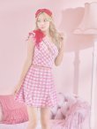 画像3: sugar限定コラボ☆XS-Lサイズあり【ROBE de FLEURS/ローブドフルール】セットアップ/ ツイード/ リボン/ ワンショルダー/ バストカット/ タイト/ ミニドレス/ キャバドレス[OF2] (3)