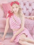 画像6: sugar限定コラボ☆XS-Lサイズあり【ROBE de FLEURS/ローブドフルール】セットアップ/ ツイード/ リボン/ ワンショルダー/ バストカット/ タイト/ ミニドレス/ キャバドレス[OF2] (6)