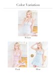 画像25: XSサイズあり【ROBE de FLEURS/ローブドフルール】グリッター/ 立体レース/ フロントジッパー/ ノースリーブ/ Aライン/ フレア/ ミニドレス/ キャバドレス[OF2] (25)