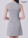 画像12: XS-Lサイズあり【ROBE de FLEURS/ローブドフルール】ハイネック/ ジッパー/ ワンカラー/ ノースリーブ/ Aライン/ ミニドレス/ キャバドレス[OF2] (12)