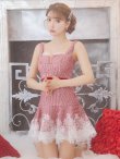 画像6: XSサイズあり【ROBE de FLEURS/ローブドフルール】ツイード/ ギンガムチェック/ フロントジップ/ ノースリーブ/ スパンコール/ フレア/ ミニドレス/ キャバドレス[OF2] (6)