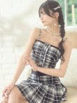 画像5: XSサイズあり【ROBE de FLEURS/ローブドフルール】ラメツイード/ プリーツスカート/ キャミソール/ セットアップ/ フレア/ ミニドレス/ キャバドレス[OF2] (5)