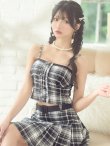 画像6: XSサイズあり【ROBE de FLEURS/ローブドフルール】ラメツイード/ プリーツスカート/ キャミソール/ セットアップ/ フレア/ ミニドレス/ キャバドレス[OF2] (6)