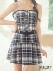 画像8: XSサイズあり【ROBE de FLEURS/ローブドフルール】ラメツイード/ プリーツスカート/ キャミソール/ セットアップ/ フレア/ ミニドレス/ キャバドレス[OF2] (8)